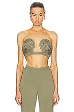 Cult Gaia Viviana Crochet Top in Tea, view 2, click to view large image.