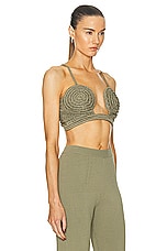 Cult Gaia Viviana Crochet Top in Tea, view 3, click to view large image.