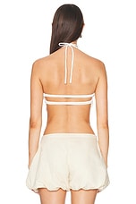 Cult Gaia Darlena Crochet Top in Off White, view 3, click to view large image.