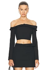 Cult Gaia Valia Top in Black, view 1, click to view large image.