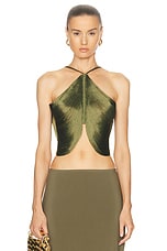 Cult Gaia Quella Top in Serpent, view 1, click to view large image.