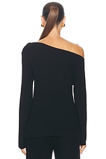 Cult Gaia Elory Knit Top in Black, view 4, click to view large image.