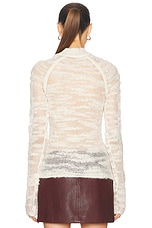 Cult Gaia Sima Knit Top in Off White, view 3, click to view large image.