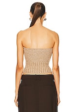 Cult Gaia Ellison Knit Top in Champagne Melange, view 3, click to view large image.