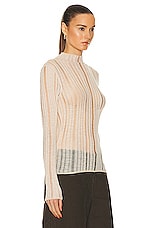 Cult Gaia Skivy Knit Top in Mushroom, view 2, click to view large image.