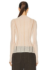 Cult Gaia Skivy Knit Top in Mushroom, view 3, click to view large image.