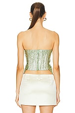 Cult Gaia Jace Top in Spearmint Metallic, view 3, click to view large image.