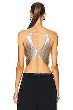 Cult Gaia Quella Top in Silver, view 3, click to view large image.