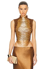 Cult Gaia Taraji Sleeveless Top in Bronze, view 1, click to view large image.