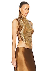 Cult Gaia Taraji Sleeveless Top in Bronze, view 2, click to view large image.