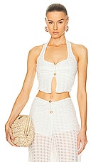 Cult Gaia Ellin Tank Top in Off White, view 1, click to view large image.