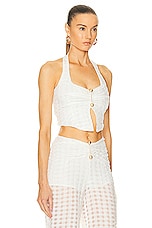 Cult Gaia Ellin Tank Top in Off White, view 2, click to view large image.