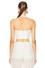 Cult Gaia Ellin Tank Top in Off White, view 3, click to view large image.