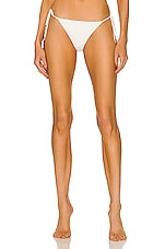 Cult Gaia Liana Bikini Bottom in Off White, view 1, click to view large image.