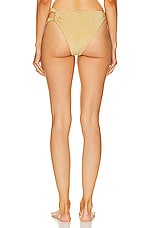 Cult Gaia Charmaine High Waisted Bikini Bottom in Champagne, view 4, click to view large image.