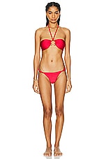 Cult Gaia Brenner Bikini Bottom in Lollipop, view 4, click to view large image.