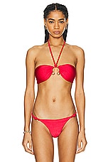 Cult Gaia Brenner Bikini Top in Lollipop, view 1, click to view large image.