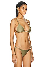 Cult Gaia Amaris Bikini Top in Tea, view 2, click to view large image.