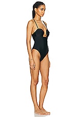 Cult Gaia Celia One Piece Swimsuit in Black, view 3, click to view large image.