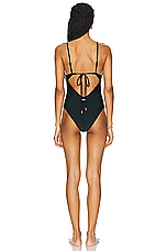 Cult Gaia Celia One Piece Swimsuit in Black, view 4, click to view large image.