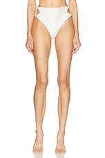 Cult Gaia Pisa Bikini Bottom in Off White, view 1, click to view large image.