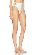 Cult Gaia Pisa Bikini Bottom in Off White, view 2, click to view large image.