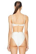 Cult Gaia Pisa Bikini Top in Off White, view 4, click to view large image.
