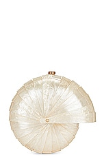 Cult Gaia Sirena Clutch in Ivory, view 3, click to view large image.