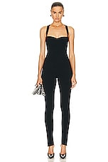 GALVAN Diana Jumpsuit in Black, view 1, click to view large image.