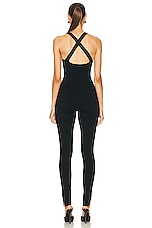 GALVAN Diana Jumpsuit in Black, view 3, click to view large image.