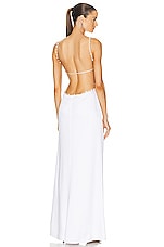 GALVAN Pearled Cove Dress in White, view 1, click to view large image.