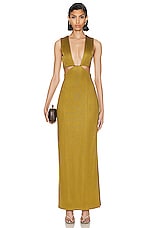 GALVAN Beverly Dress in Olive, view 1, click to view large image.