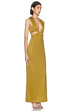 GALVAN Beverly Dress in Olive, view 2, click to view large image.