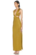 GALVAN Beverly Dress in Olive, view 3, click to view large image.