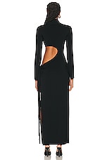 GALVAN Twisted Cindy Dress in Black, view 5, click to view large image.