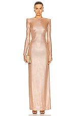 GALVAN Frieze Long Sleeve Dress in Copper, view 1, click to view large image.