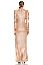 GALVAN Frieze Long Sleeve Dress in Copper, view 3, click to view large image.