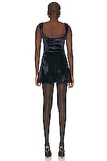GALVAN Spire Mini Dress in Midnight, view 3, click to view large image.