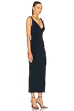 GALVAN Twisted Tyra Dress in Midnight, view 2, click to view large image.