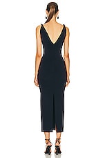 GALVAN Twisted Tyra Dress in Midnight, view 3, click to view large image.