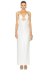 GALVAN Kite Dress in Off White, view 2, click to view large image.