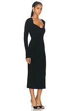 GALVAN Kaia Long Sleeved Dress in Black, view 2, click to view large image.