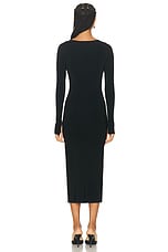 GALVAN Kaia Long Sleeved Dress in Black, view 3, click to view large image.