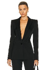 GALVAN Sculpted Blazer in Black, view 1, click to view large image.