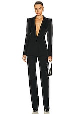 GALVAN Sculpted Blazer in Black, view 4, click to view large image.