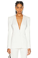 GALVAN Sculpted Bridal Blazer in Off White, view 1, click to view large image.