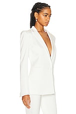 GALVAN Sculpted Bridal Blazer in Off White, view 2, click to view large image.