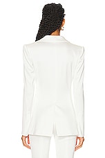 GALVAN Sculpted Bridal Blazer in Off White, view 3, click to view large image.
