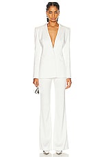 GALVAN Sculpted Bridal Blazer in Off White, view 4, click to view large image.