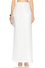 GALVAN Beating Heart Skirt in Off White, view 2, click to view large image.